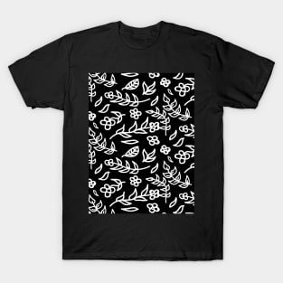 Black and white plants seamless pattern T-Shirt